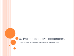5. Psychological disorders