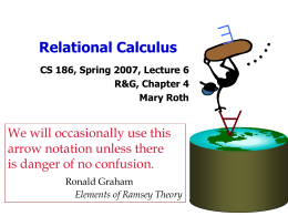 Relational Calculus - EECS Instructional Support