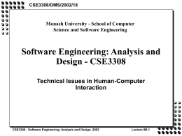 Software Engineering: Analysis and Design -