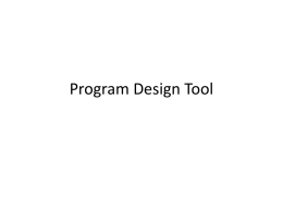 Program Design Tool
