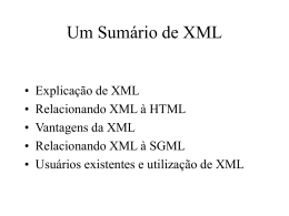 Um Sumário de XML Aula 4