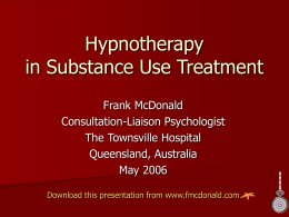 Hypnotherapy in Substance Use Treatment