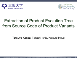 Extraction of Product Evolution Tree from Source