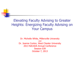 Reinvigorating Faculty Advising on Your