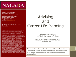 Integrating Academic Advising and Career Life