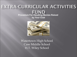 Extra-Curricular Activities Fund