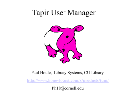 Tapir User Manager