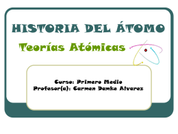 HISTORIA DEL ÁTOMO Teorías Atómicas