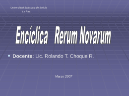 Encíclica Rerum Novarum