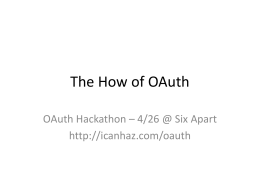 The How of OAuth