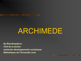 Archimède dépôt institutionnel