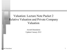 Valuation: Introduction
