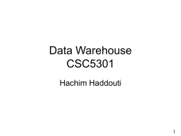 Data Warehouses