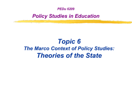 Education & Social Stratification Lecture 9 The