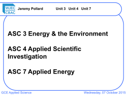 Unit 3: Energy & the Environment 3.2: Temperature