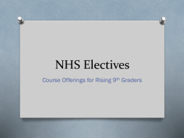 NHS Electives - Northview High School