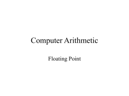 Floating Point (a brief look)