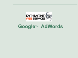 AdWords Introduction to AdWords