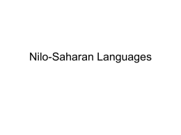 Nilo-Saharan Languages