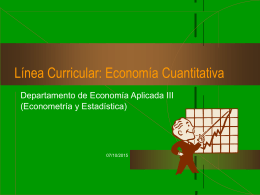 Línea Curricular: Economía Cuantitativa