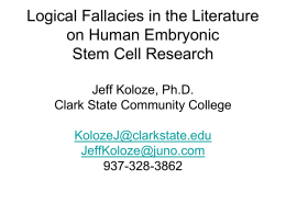 Logical Fallacies in the Literature on Human