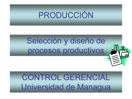 Tema 4: Selección y diseño de procesos productivos