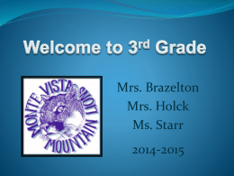 Welcome to 3rd Grade - Kyrene School District