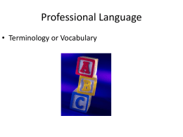 Professional Language - Murray State University