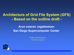 Architecture of Grid File System