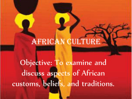 African Culture - Ramsey School District /
