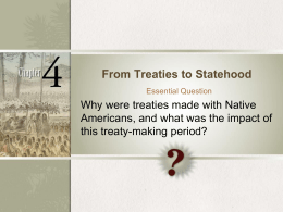 From Treaties to Statehood