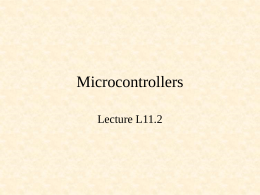 Microcontrollers - Computer Science and
