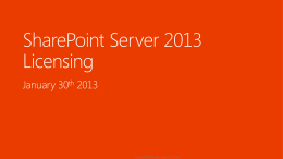 SharePoint Licensing FINAL