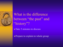 Learning How To Think Historically Through