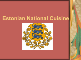Estonian National Cuisine
