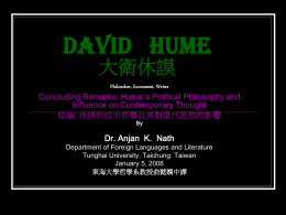 DAVID HUME - 東海大學個人網站/網路硬碟