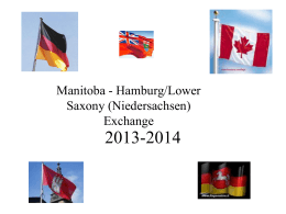 Manitoba - Hamburg/Niedersachsen Exchange