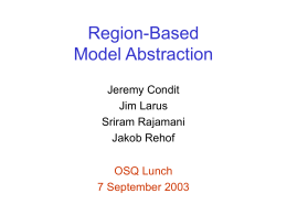 Region-Based Model Abstraction