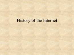 History of the Internet - St. John Fisher College