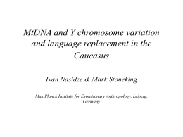`MtDNA and Y chromosome variation and language