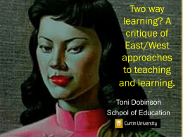Two way learning? A critique of East/West
