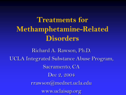 Treatments for Methamphetamine