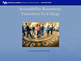 2014 Transition To College Presentation