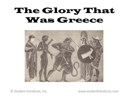 The Glory That Was Greece PowerPoint Presentation