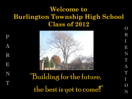 Welcome to Burlington Township High School Class