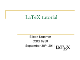 Yet another LaTeX2e tutorial