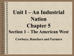 Unit VI- U.S. Cultural History to World War II