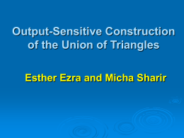 Efficient construction of the union of triangles