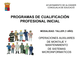 PROGRAMES DE QUALIFICACIÓ PROFESSIONAL INICIAL