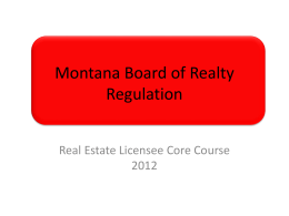 Montana Board of Realty Regulation